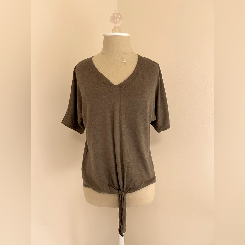 Olive Green Knit Top
